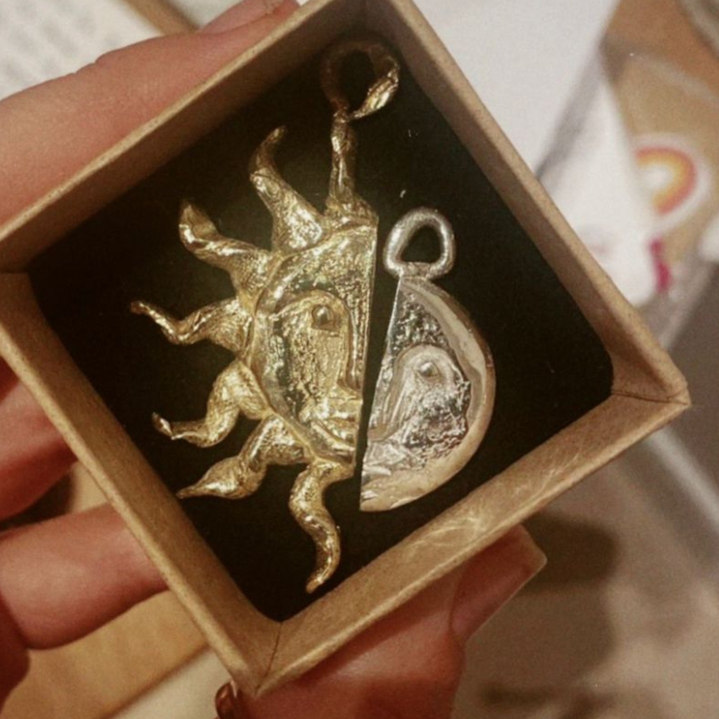 Sol Twin Flame Pendant : Single Half Right