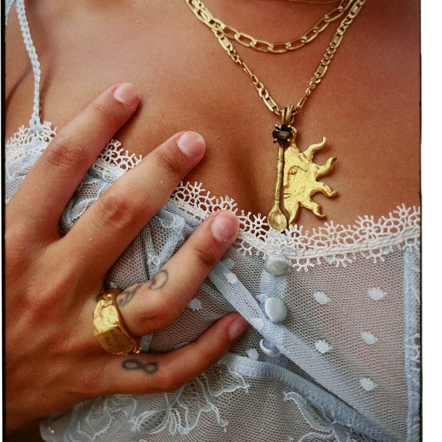Sol Twin Flame Pendant : Single Half Right