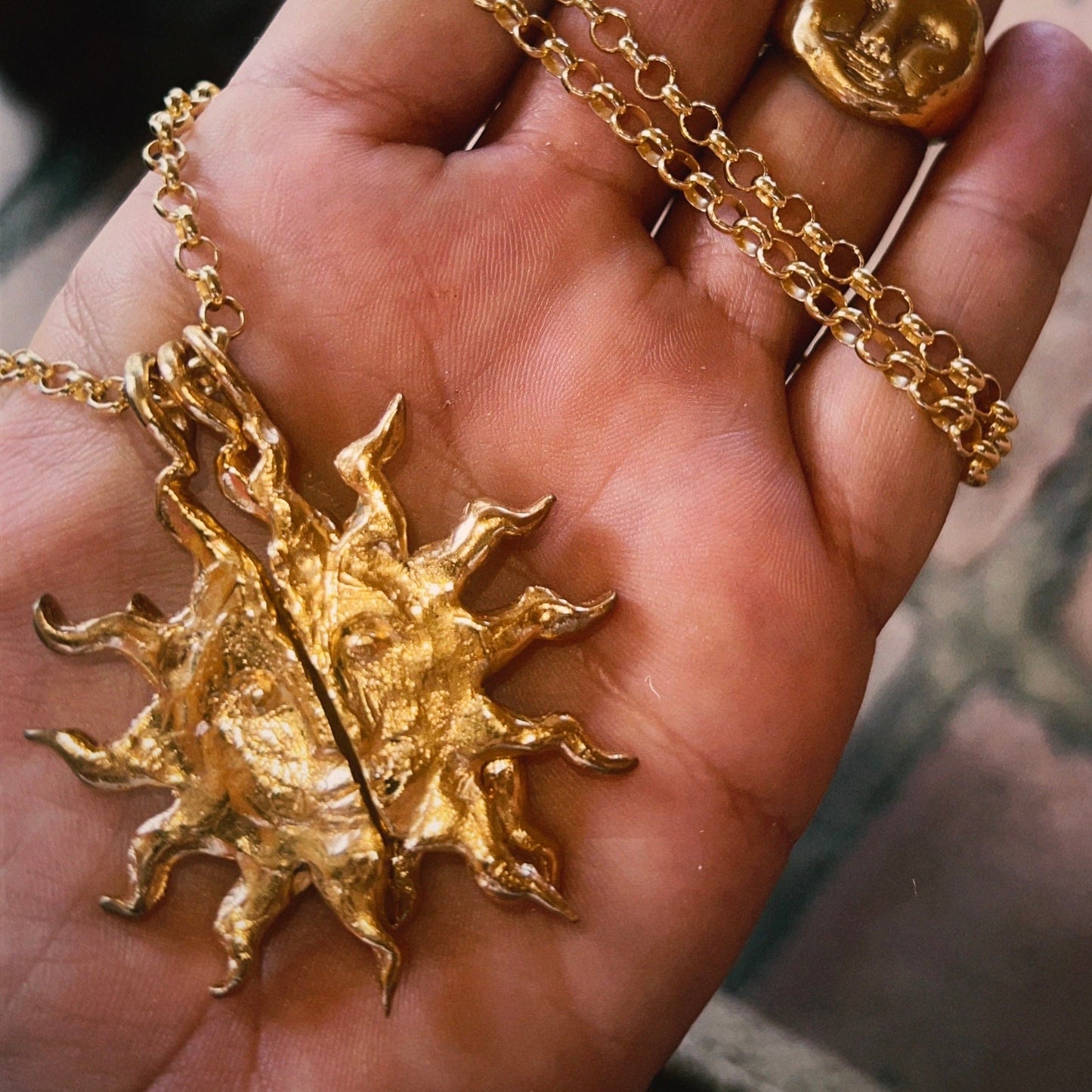 Sol Twin Flame Pendant : Single Half Right
