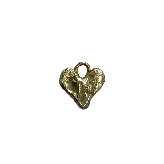 Golden Brass Mini Heart Charm